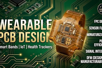 create wearable pcb designs for  smart bands, iot and health trackers