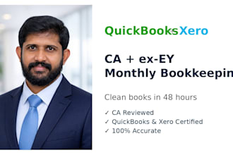 be your quickbooks and xero bookkeeper for monthly reconciliation
