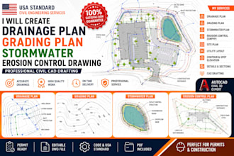 create drainage plan grading plan stormwater erosion control drawing