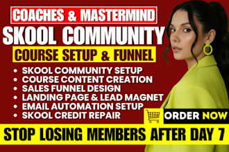 build engaging skool community for coaches and masterminds membership community