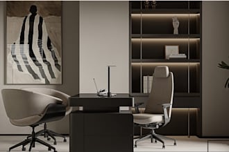 create attractive 3d office and workspace design