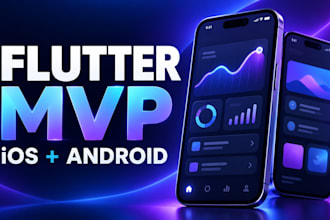 develop a flutter mvp app for android and ios