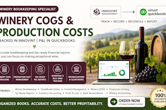track winery cogs and production costs from innovint and prepare pl in quickbook