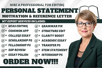 edit dental school personal statement, statement of purpose, and admission essay