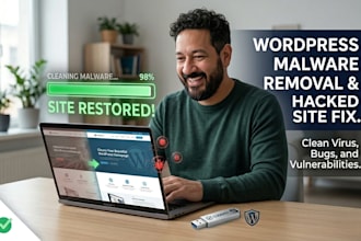 do wordpress malware removal, fix hacked worpress website, clean virus and bugs