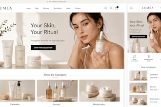 skincare shopify store skin care website skin care beauty shopify store