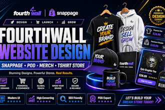 design fourthwall website fourth wall snappage store merch tshirt pod redesign