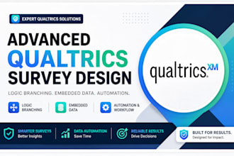 design advanced qualtrics surveys with logic branching, embedded data automation