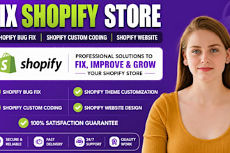 fix shopify store shopify bug fix shopify custom coding shopify website