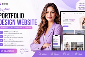 do pixpa reponsive creative portfolio design website SEO optimization UI design