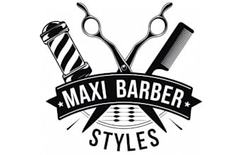 design professional super barber salon logo