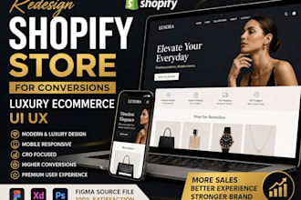 redesign shopify store for conversions luxury ecommerce  UI UX