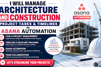 manage architecture and construction project tasks timelines in asana automation