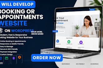 develop a booking or appointments website on wordpress