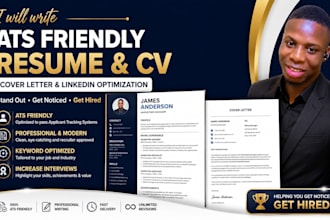 write ats resume CV cover letter and optimize linkedin pro