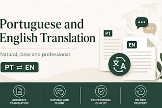 translate portuguese to english and english to portuguese naturally