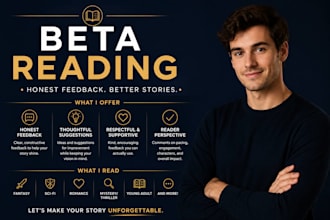 professionally beta read your fiction, romance, or fantasy book