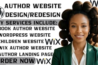 design wix author website children book website wordpress course writer website