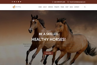 build squarespace equestrian website horse training dog breeder website