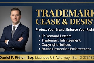 draft a trademark cease and desist or IP legal demand letter
