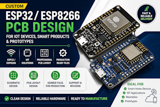custom esp32 esp8266 pcb design for iot devices smart