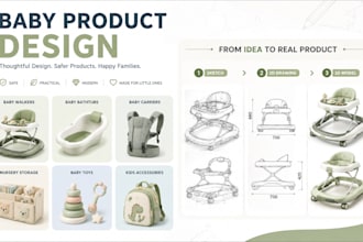 design baby products, 3d baby bathtub design, kids products design, baby toys
