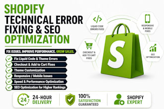 fix shopify technical errors bugs and optimize your store for SEO