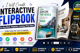 do interactive flipbook for ebook, magazine, catalog, photo album, digital book