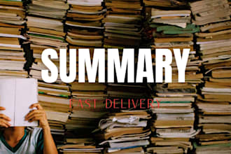 summarize your text clearly and quickly