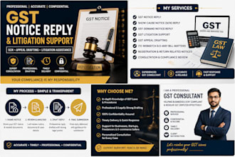 draft professional gst notice replies and provide gst litigation support