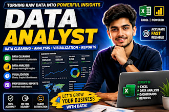do professional data analysis, excel dashboard and reports