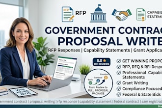 write winning government contract proposals, rfp responses, capability statement