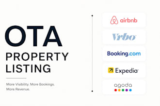 list and optimize your airbnb, vrbo, booking property to get more booking