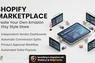 develop a shopify multi vendor ecommerce marketplace website