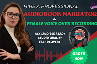 be your children american female voice over audiobook narrator for acx standard