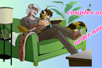 create furry couples art  for you