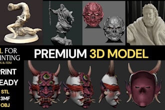 do 3d character sculpting modeling zbrush 3d cosplay armor 3d printing miniature