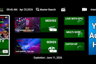 do iptv app rebranding for android, smart TV firestick, with logo,UI, in 24h