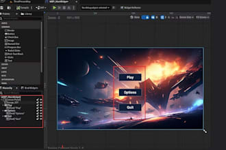 create professional unreal engine UI UX design and game menus