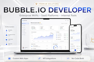 do bubble io website development, build bubble mvp saas as bubble io developer