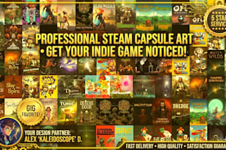 design professional steam capsule art for your game, steam capsule banner design