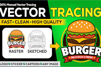 convert image, logo or sketch to vector professionally