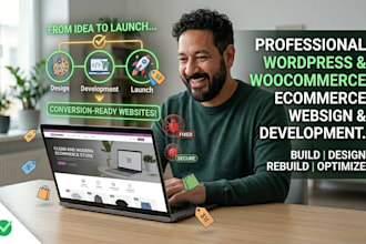 build, design, rebuild wordpress ecommerce website or woocommerce webshop