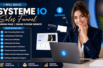 build systeme io sales funnel landing page system io online course website
