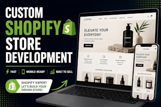 build ecommerce shopify website for online store