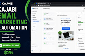 set your kajabi email marketing, kajabi funnel, automation, broadcast campaigns