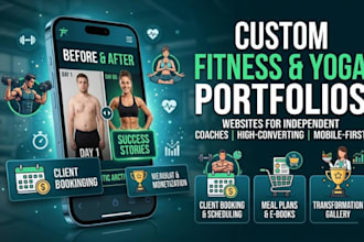 develop custom personal portfolio website for fitness trainers yoga instructors