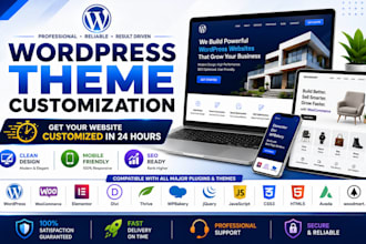 customize wordpress theme, elementor, woocommerce expert
