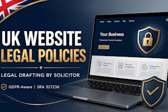 draft UK website t and cs privacy and cookie policy as a UK solicitor