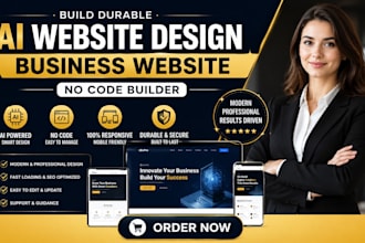 build durable ai website design business website no code builder